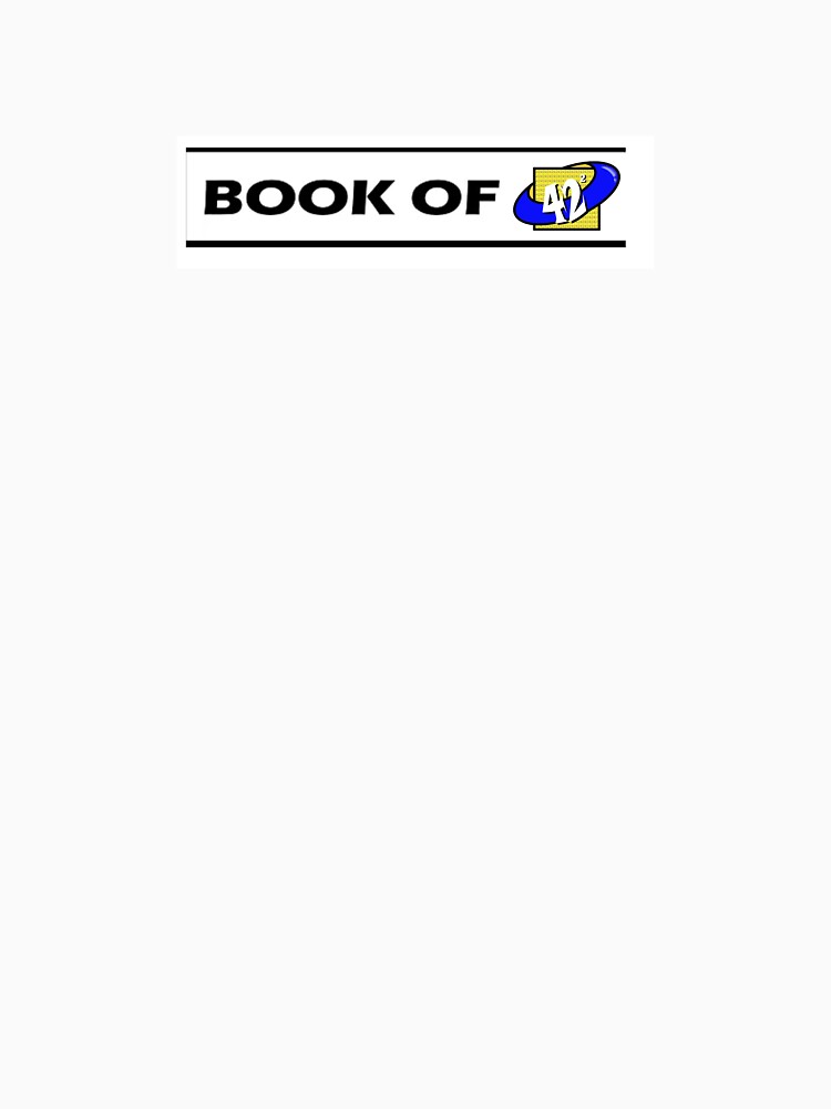 Thumbnail 7 of 7, Classic T-Shirt, 42 Stories Anthology Book of 42² title blue and yellow and white designed and sold by bamwrites.