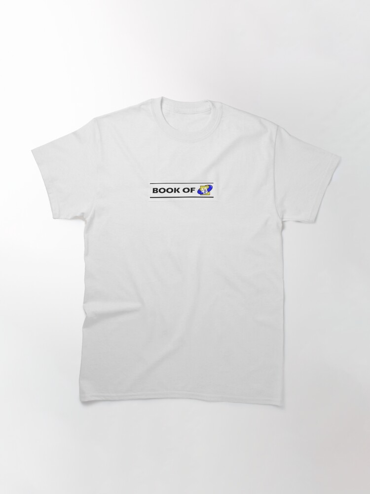 Thumbnail 3 of 7, Classic T-Shirt, 42 Stories Anthology Book of 42² title blue and yellow and white designed and sold by bamwrites.