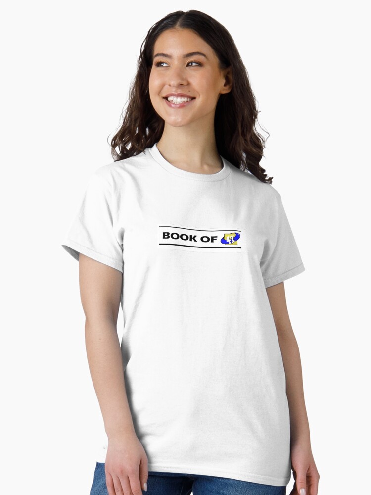 Thumbnail 2 of 7, Classic T-Shirt, 42 Stories Anthology Book of 42² title blue and yellow and white designed and sold by bamwrites.