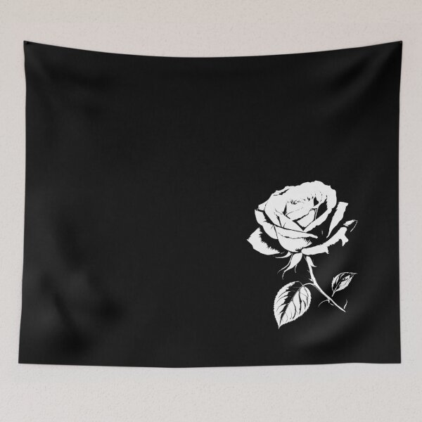 Item preview, Rose White on Black Vintage Urban Cool Design 2 Shapes Mania designed and sold by Shapes-Mania.