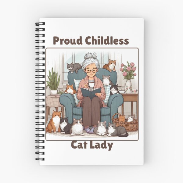 Item preview, Proud Childless Cat Lady designed and sold by CreatedbyKandJ.