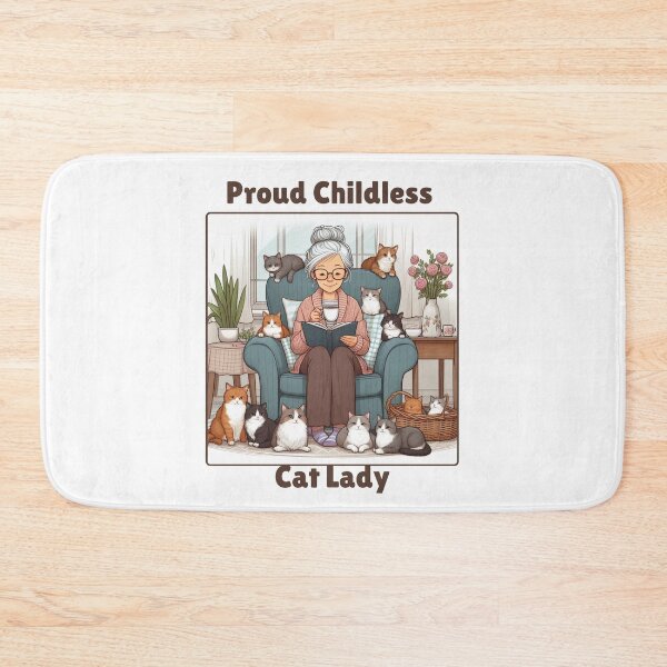 Item preview, Proud Childless Cat Lady designed and sold by CreatedbyKandJ.
