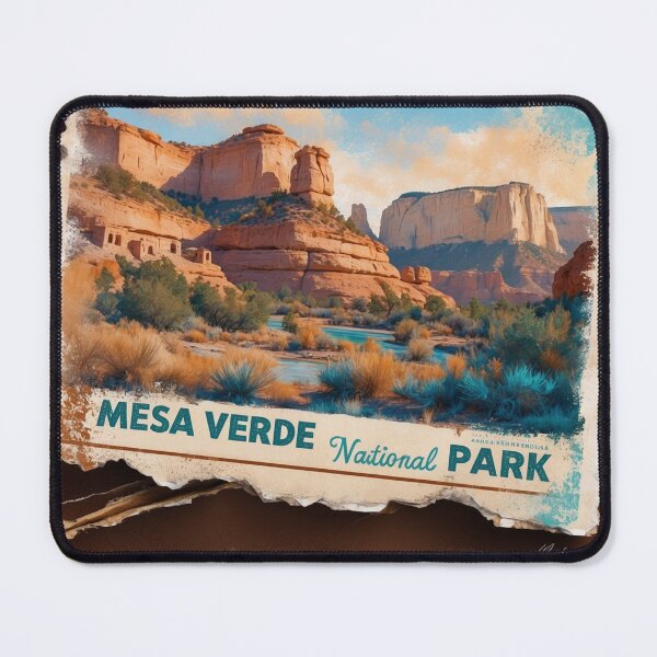 Item preview, Mesa Verde National Park Postcard Vintage Retro Travel designed and sold by TravelPostcardGems.