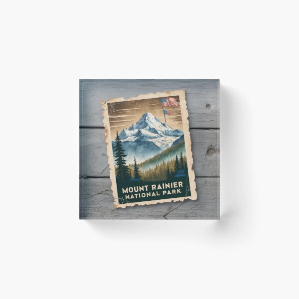 Item preview, Mount Rainier National Park Postcard Vintage Retro Travel designed and sold by TravelPostcardGems.