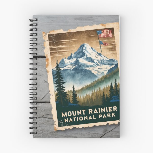 Item preview, Mount Rainier National Park Postcard Vintage Retro Travel designed and sold by TravelPostcardGems.