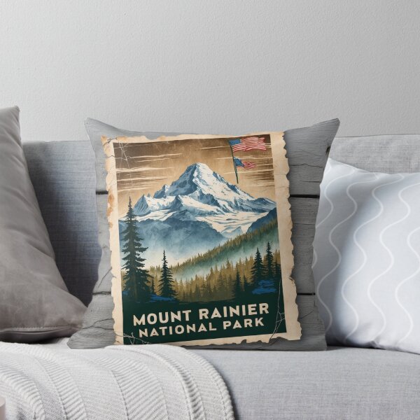 Item preview, Mount Rainier National Park Postcard Vintage Retro Travel designed and sold by TravelPostcardGems.
