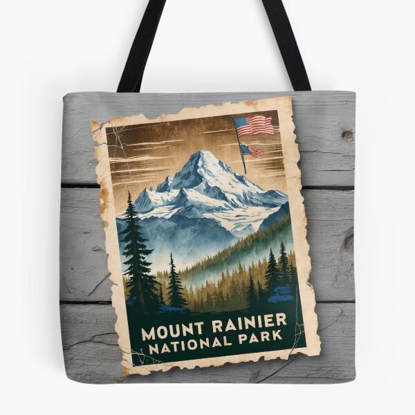 Item preview, Mount Rainier National Park Postcard Vintage Retro Travel designed and sold by TravelPostcardGems.