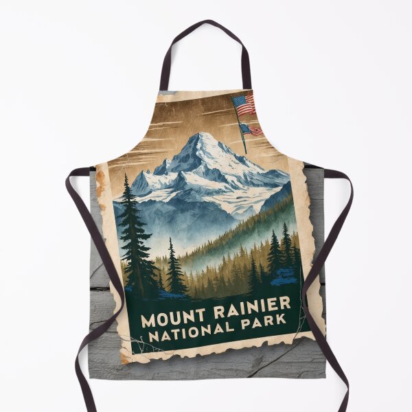 Item preview, Mount Rainier National Park Postcard Vintage Retro Travel designed and sold by TravelPostcardGems.
