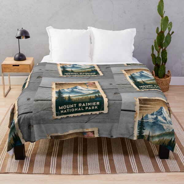 Item preview, Mount Rainier National Park Postcard Vintage Retro Travel designed and sold by TravelPostcardGems.