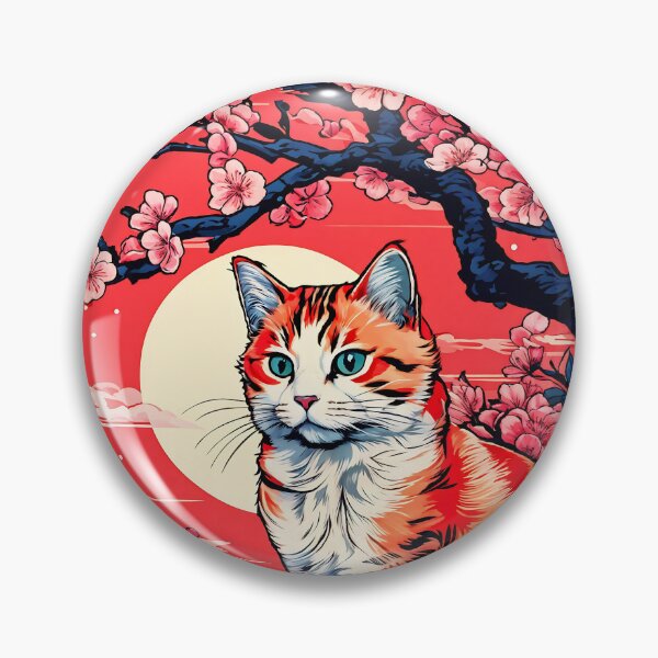 Aperçu de l'œuvre Neko Harmony : un délice de chat japonais rétro pour les aficionados félins créée et vendue par Catophile.