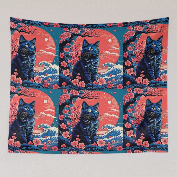 Item preview, japanese aesthetic cat kimono  designed and sold by Catophile.