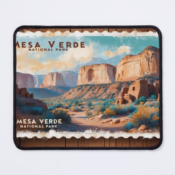 Item preview, Mesa Verde National Park Postcard Vintage Retro Travel designed and sold by TravelPostcardGems.
