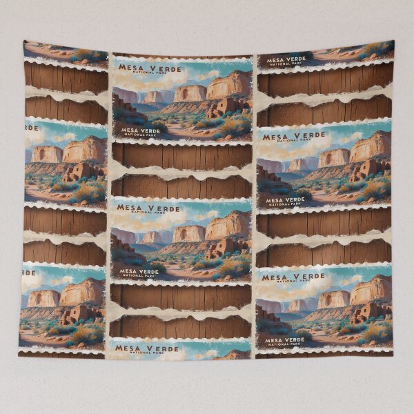 Item preview, Mesa Verde National Park Postcard Vintage Retro Travel designed and sold by TravelPostcardGems.