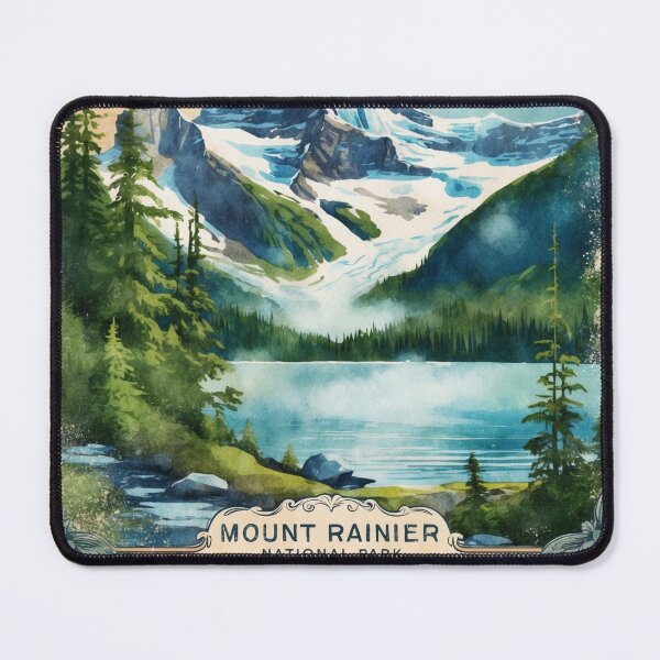 Item preview, Mount Rainier National Park Postcard Vintage Retro Travel designed and sold by TravelPostcardGems.