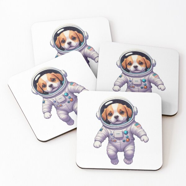 Item preview, Cute cartoon astronaut dog floating in space designed and sold by jean-nicolas.