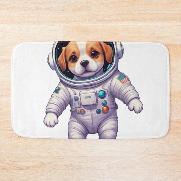 Item preview, Cute cartoon astronaut dog floating in space designed and sold by jean-nicolas.