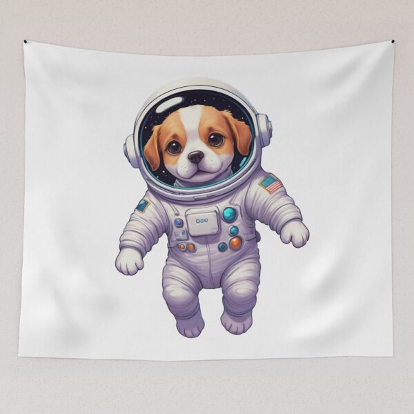 Item preview, Cute cartoon astronaut dog floating in space designed and sold by jean-nicolas.