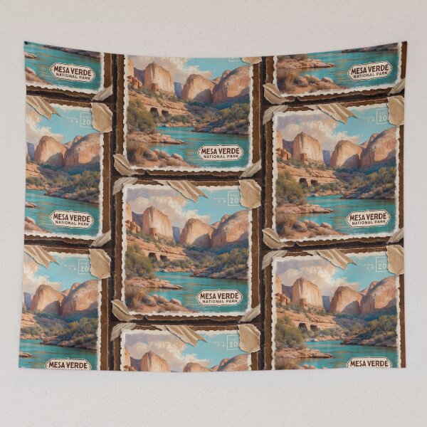 Item preview, Mesa Verde National Park Postcard Vintage Retro Travel designed and sold by TravelPostcardGems.