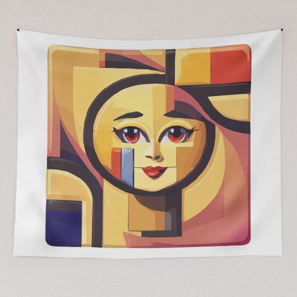 Item preview, cubist emoji designed and sold by Andre Faubert.