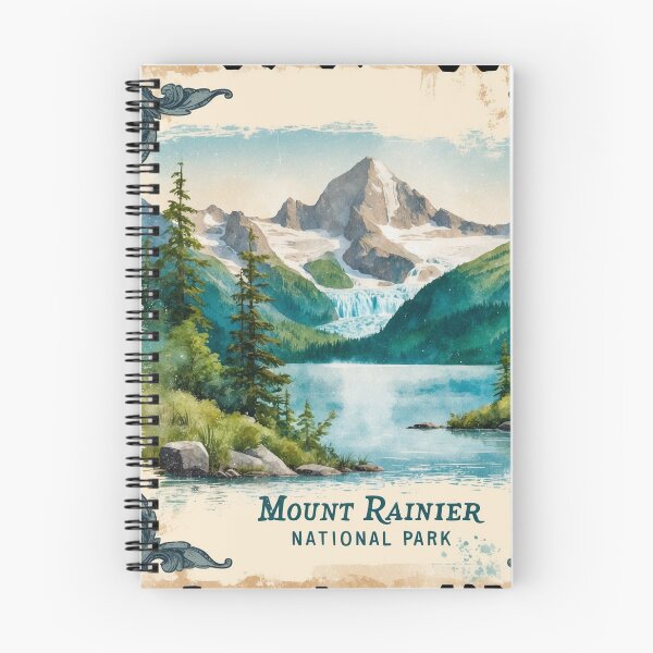 Item preview, Mount Rainier National Park Postcard Vintage Retro Travel designed and sold by TravelPostcardGems.