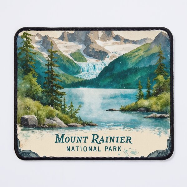 Item preview, Mount Rainier National Park Postcard Vintage Retro Travel designed and sold by TravelPostcardGems.