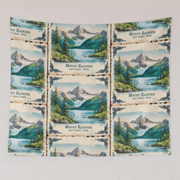 Item preview, Mount Rainier National Park Postcard Vintage Retro Travel designed and sold by TravelPostcardGems.