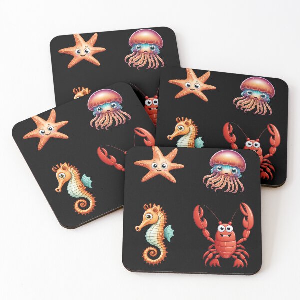 Item preview, Animated Ocean Scene with Starfish Seahorse Crab & Jellyfish designed and sold by styleonestaa.