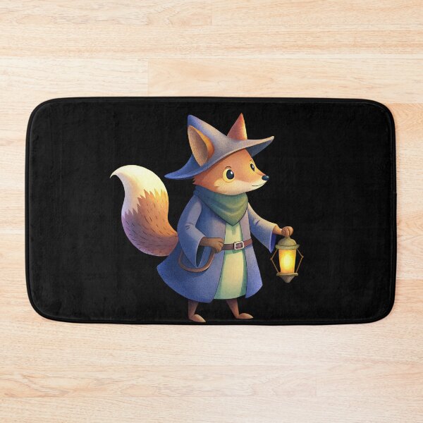 Item preview, Fox in Witch Costume Holding a Lantern designed and sold by Itsheartshop.