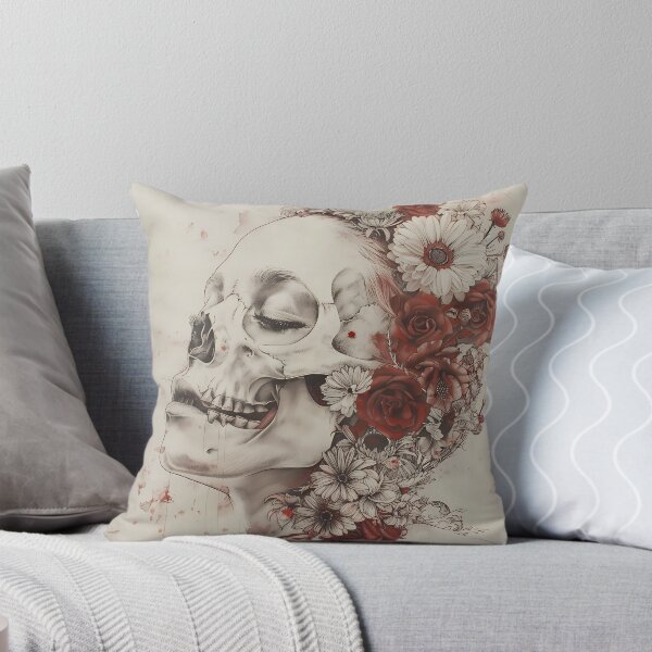 Item preview, Floral skull Calavera style designed and sold by LaylaOz.