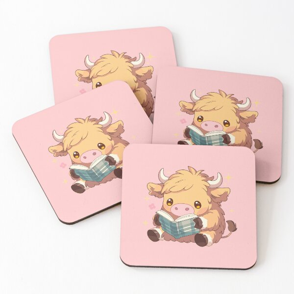 Item preview, Cute Bookish Baby Highland Cow designed and sold by RetroPrints.