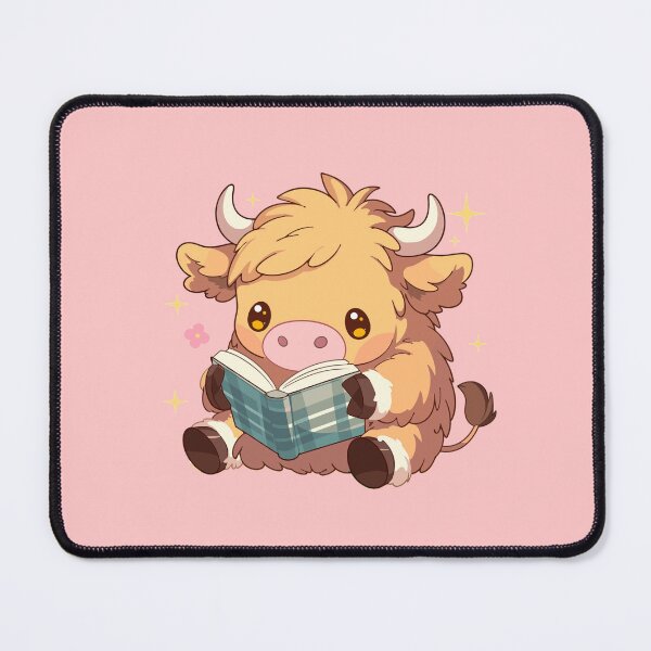 Item preview, Cute Bookish Baby Highland Cow designed and sold by RetroPrints.