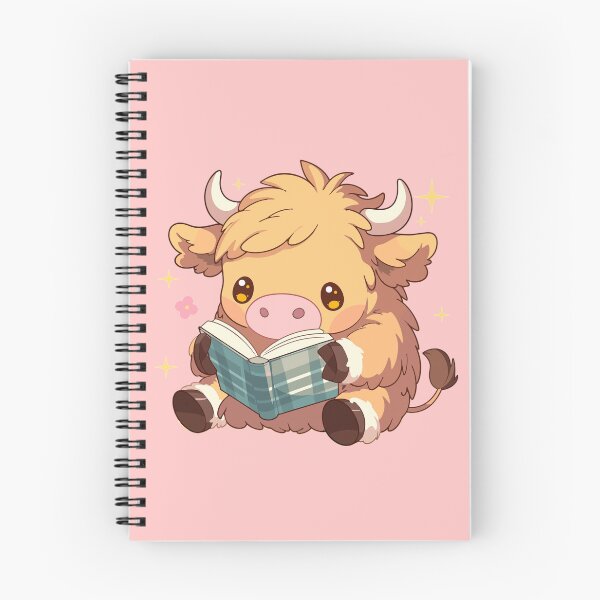 Item preview, Cute Bookish Baby Highland Cow designed and sold by RetroPrints.
