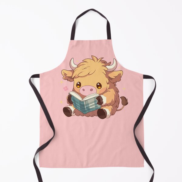 Item preview, Cute Bookish Baby Highland Cow designed and sold by RetroPrints.