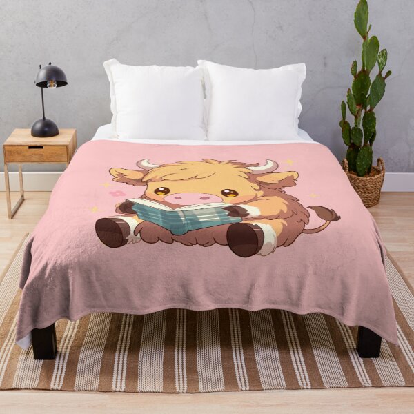 Item preview, Cute Bookish Baby Highland Cow designed and sold by RetroPrints.