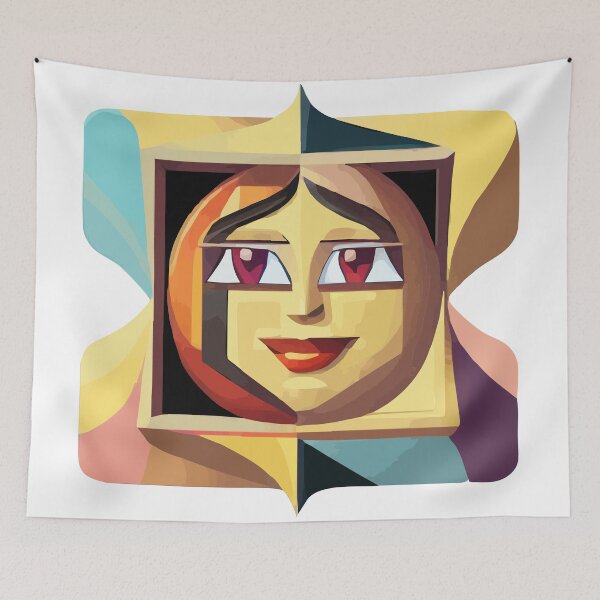 Item preview, cubist emoji designed and sold by Andre Faubert.