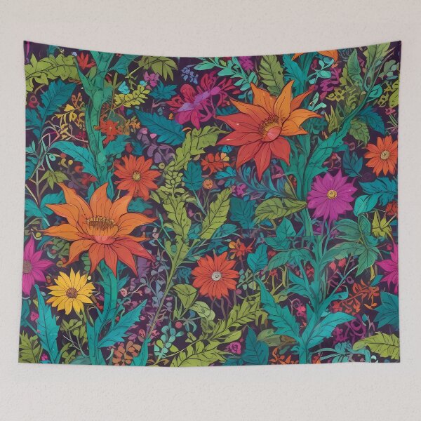 Item preview, Retro Pop Flowers #1 designed and sold by MysticalSVK.