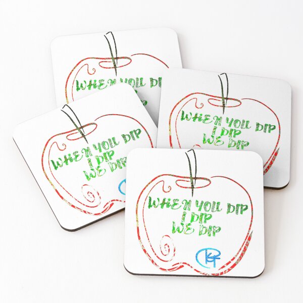 Item preview, When I Dip You Dip We Dip Rosh Hashana Art designed and sold by Kalli Taub Art.