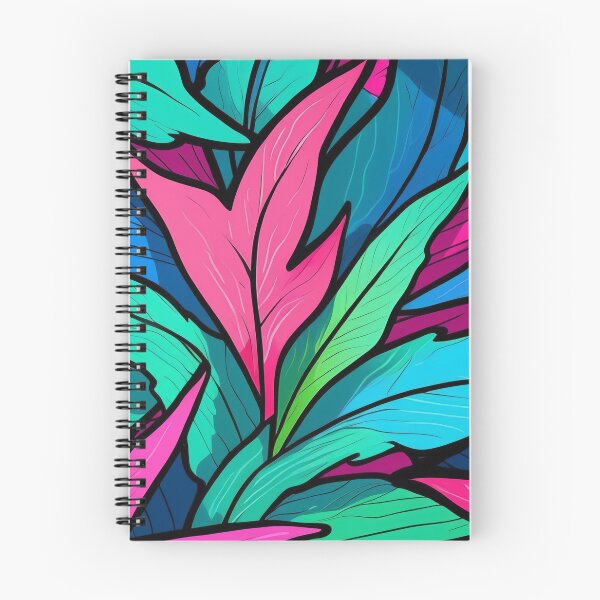Item preview, Vivid Tropical Foliage with Bold Pink Hues designed and sold by ArtComixHaven.