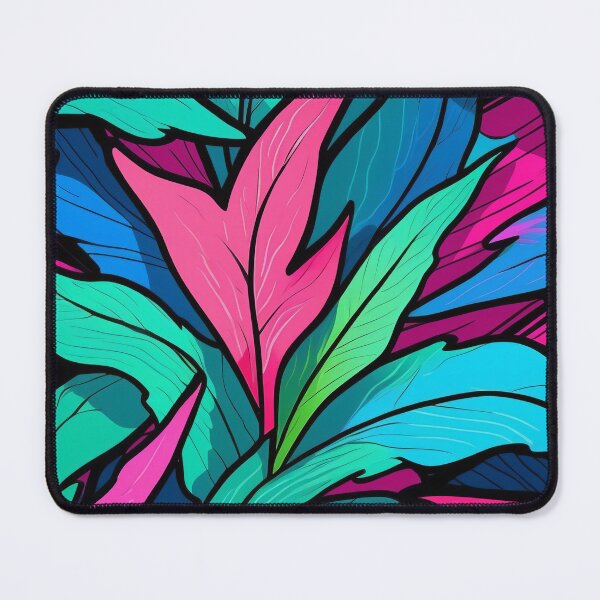 Item preview, Vivid Tropical Foliage with Bold Pink Hues designed and sold by ArtComixHaven.