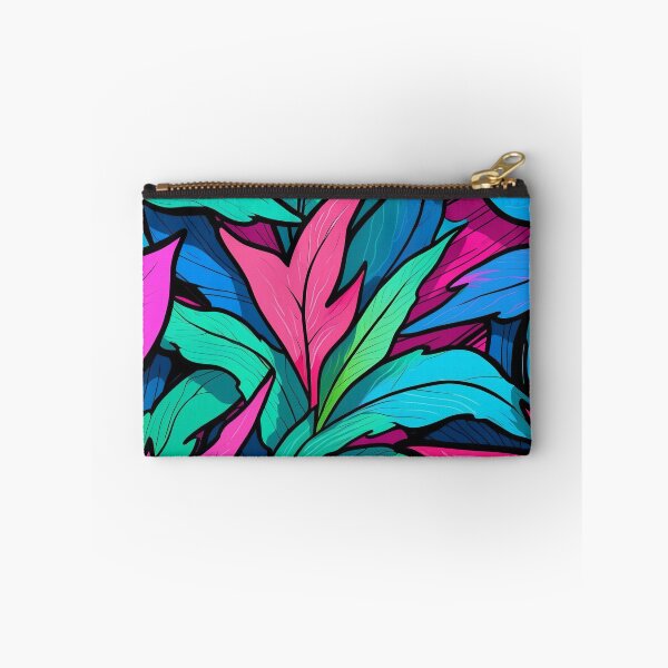 Item preview, Vivid Tropical Foliage with Bold Pink Hues designed and sold by ArtComixHaven.