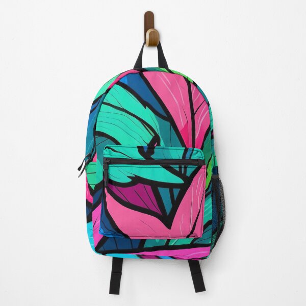 Item preview, Vivid Tropical Foliage with Bold Pink Hues designed and sold by ArtComixHaven.