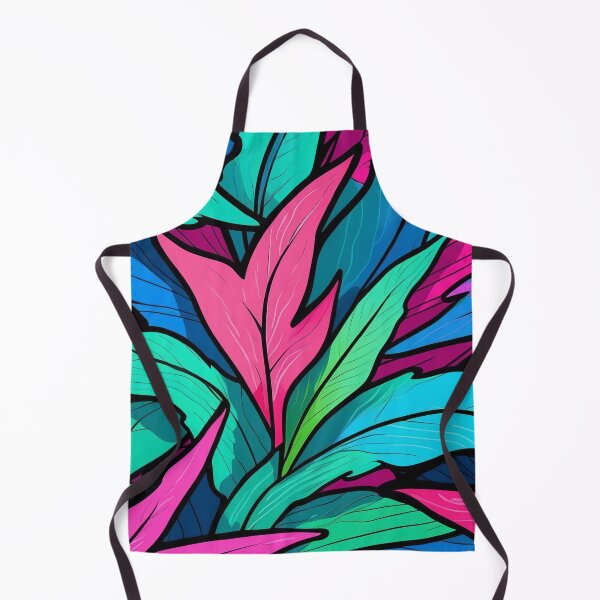 Item preview, Vivid Tropical Foliage with Bold Pink Hues designed and sold by ArtComixHaven.