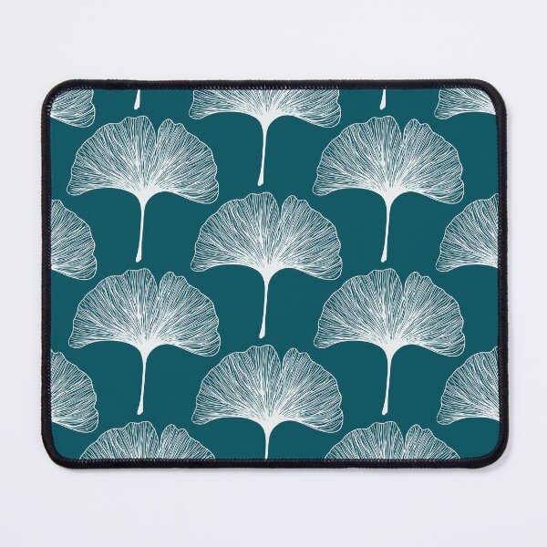 Item preview, Elegante estampado de hojas de Ginko Biloba en verde azulado y blanco designed and sold by By Aurora Sky.