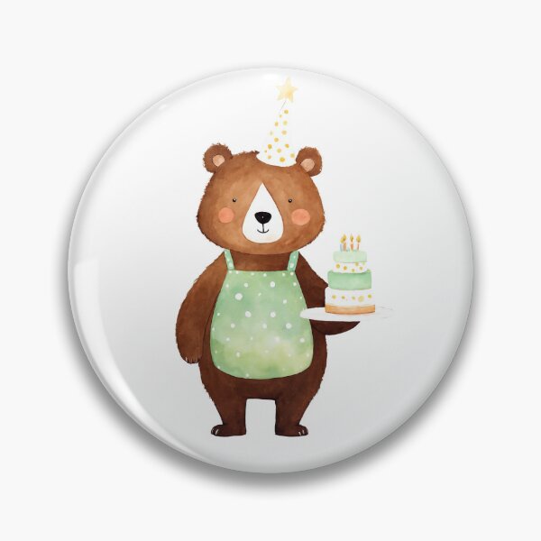 Item preview, Cute bear with a cake designed and sold by Victoria Riabov.