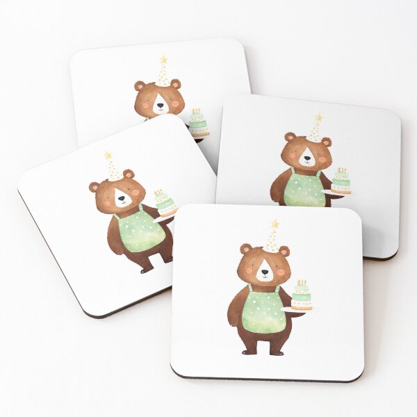 Item preview, Cute bear with a cake designed and sold by Victoria Riabov.