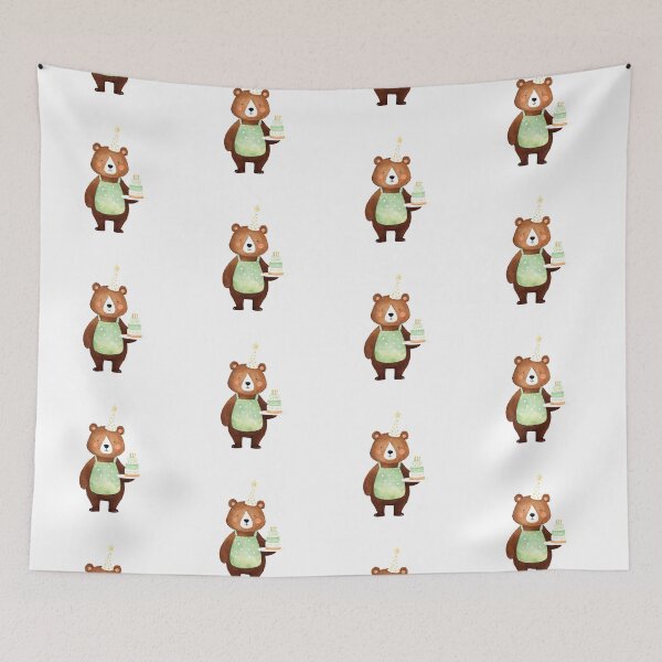 Item preview, Cute bear with a cake designed and sold by Victoria Riabov.