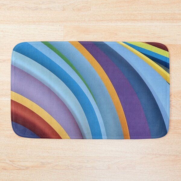 Item preview, Curved Waves of Vibrant Colours in Motion designed and sold by ArtComixHaven.