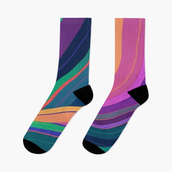 Item preview, Vibrant Curves Flowing Across a Dynamic Canvas designed and sold by ArtComixHaven.