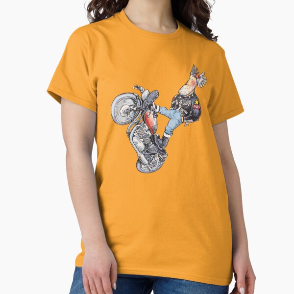 Item preview, Ogri Classic Comic Biker Wheelie Armageddon designed and sold by Chilled Peak.