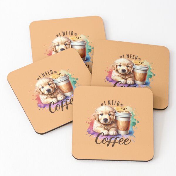 Item preview, Caffeine & Cuddles: 'I Need Coffee' Pet Design for T-Shirts, Stickers & More designed and sold by artedigital99.